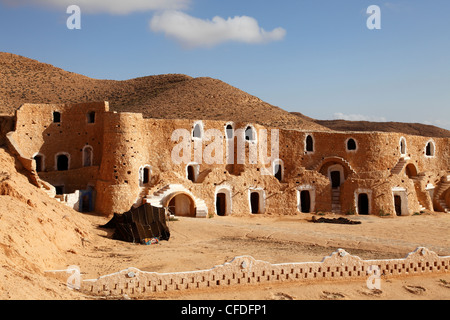 Diaramor Musée dans un bâtiment de style d'habitation troglodytique de Matmata, Tunisie, Afrique, Afrique du Nord, Banque D'Images