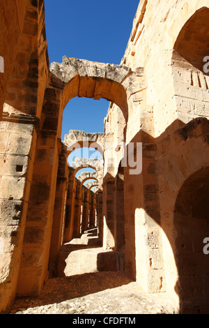 Amphithéâtre romain, El Jem, UNESCO World Heritage Site, Tunisie, Afrique du Nord, Afrique Banque D'Images