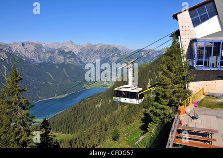 Funiculaire du Rofan à plus de Maurach au lac Achensee, Tyrol, Autriche, Europe Banque D'Images