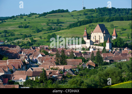 Biertan, village avec des églises fortifiées, UNESCO World Heritage Site, églises saxonne, Roumanie, Europe Banque D'Images