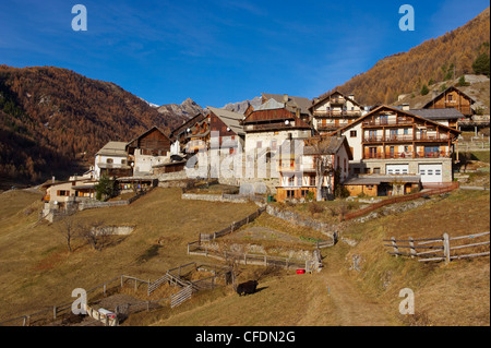 Village de souliers, Parc Naturel Régional du Queyras (Parc Régional du Queyras), Hautes-Alpes, France, Europe Banque D'Images