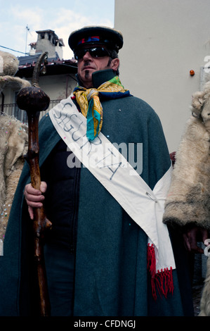 Masque de carnaval typique de Schignano, lac de Côme, Lombardie, Italie Banque D'Images