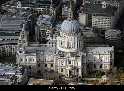 Image aérienne de la Cathédrale St Paul, à Londres Banque D'Images