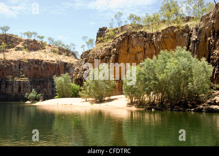 Dans les gorges de Nitmiluk grès dur, Katherine, Territoire du Nord, Australie, Pacifique Banque D'Images