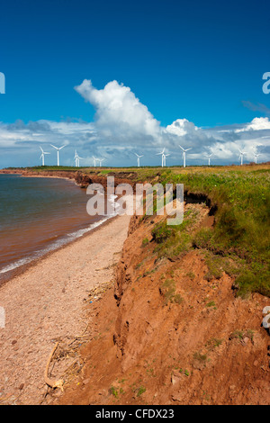 Les éoliennes, la Norvège, l'Île du Prince Édouard, Canada Banque D'Images