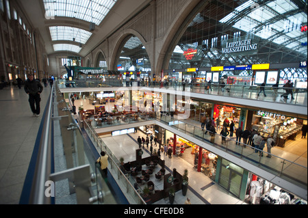 Hauptbahnhof, Leipzig, Saxe, Allemagne, Europe Banque D'Images