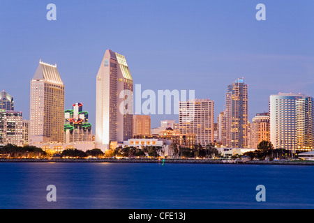 San Diego skyline vue de l'île Coronado, San Diego, Californie, États-Unis d'Amérique, Banque D'Images