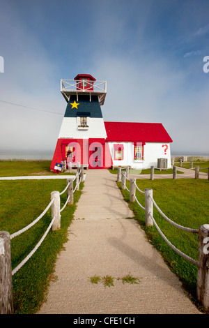 Phare acadien, Grande-Anse, Nouveau-Brunswick, Canada Banque D'Images