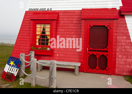 Phare acadien, Grande-Anse, Nouveau-Brunswick, Canada Banque D'Images