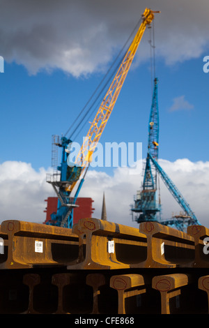 Goole Docks , Port , quai & Humberside Banque D'Images