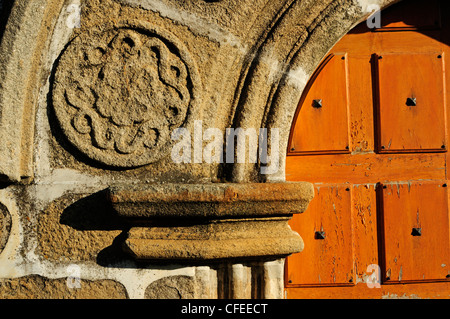 Entrée principale de l'Pixeiros chapelle. O Bolo, Ourense, Galice, Espagne Banque D'Images