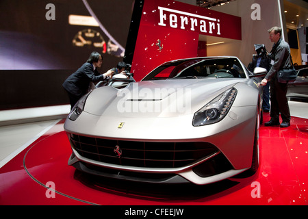 Ferrari F12 Berlinetta au Salon de Genève 2012 Banque D'Images