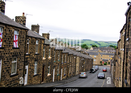 Skipton,Chalets,petites,identiques rue après rue, North Yorkshire,Grande Bretagne,UK Banque D'Images