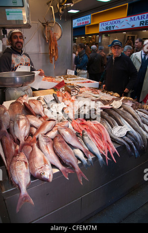 Ministère de la mer Mercado Central de marché Atarazanas Malaga Andalousie Espagne Europe hall Banque D'Images