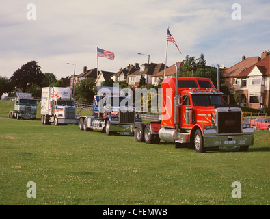 Les camions du cirque américain Wilts Salisbury Banque D'Images