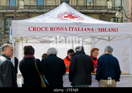 Jour du rein, la Croix-Rouge italienne, Milan, Italie Banque D'Images