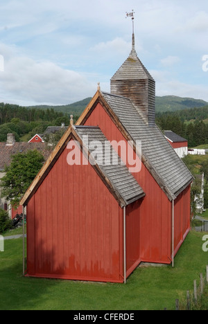 La NORVÈGE TRONDHEIM Sverresborg - Musée folklorique de Torndelag Lo Kirke Banque D'Images