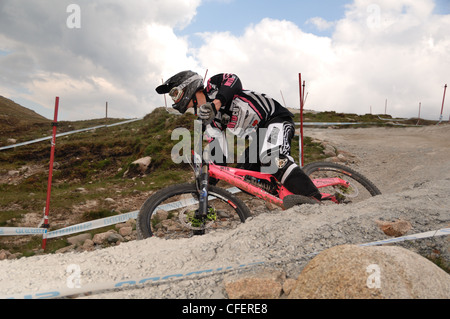 Course de descente de la coupe du monde de Nevis Range Banque D'Images