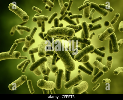 Cellules Virus grande résolution vert foncé Banque D'Images