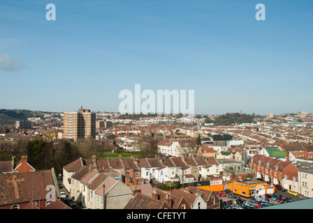 Vues de Bristol comme vu à partir de la région de Bedminster Banque D'Images