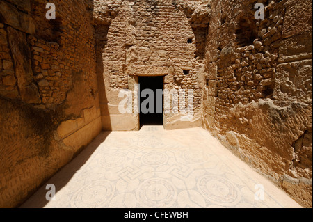 Bulla Regia. La Tunisie. Avis de sous-sol pavé mosaïque de la villa romaine connue sous le nom de la maison d'Amphitrite. Le point culminant de Banque D'Images