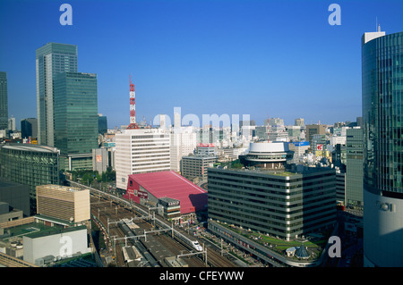 Le Japon, Honshu, Tokyo, Yurakucho et zones d'affaires de Marunouchi Skyline Banque D'Images