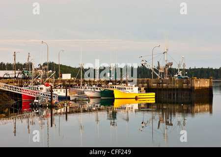 Les bateaux de pêche amarrés au quai de Yarmouth, Nouvelle-Écosse, Canada Banque D'Images