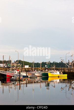 Les bateaux de pêche amarrés au quai de Yarmouth, Nouvelle-Écosse, Canada Banque D'Images