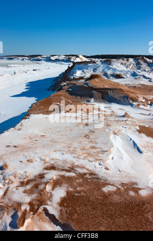Dunes de sable en hiver, Cavendish, parc national de l'Île du Prince-Édouard, Canada Banque D'Images