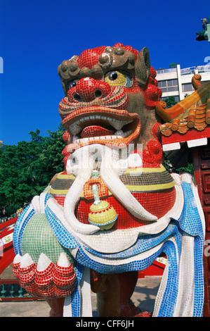 La Chine, Hong Kong, Repulse Bay, Lion Statue Banque D'Images