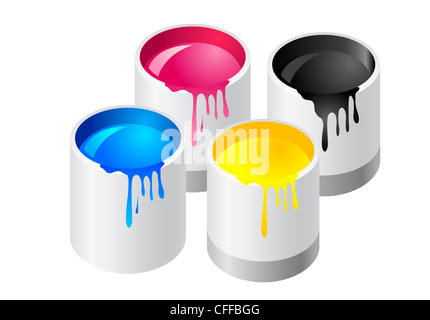 Abstract vector illustration de canister peinture Banque D'Images