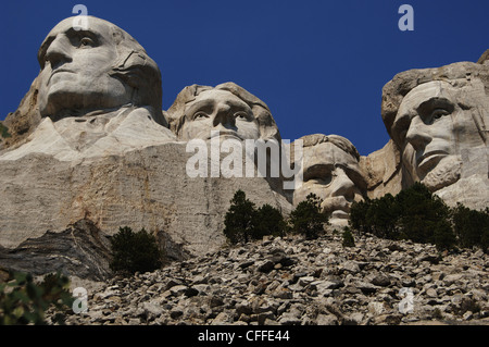 USA. Mount Rushmore National Memorial. Chefs des présidents des États-Unis. Washington, Jefferson, Roosevelt et Lincoln. Banque D'Images