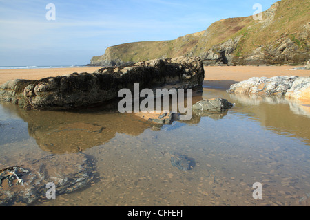 Baie de Watergate, près de Newquay, Cornwall, Angleterre du Nord, Royaume-Uni Banque D'Images