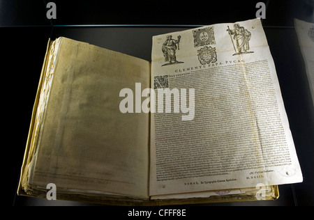 Exposition 'Lux en Arcanes. Les Archives Secrètes Vaticanes révèle lui-même". Les musées du Capitole, Rome, Italie Banque D'Images