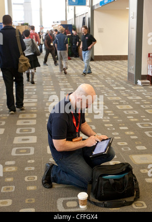 March 12th, 2012 Austin, Texas : convention SXSW Interactive attire des milliers de participants tech-savvy. Banque D'Images