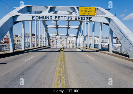 Edmund Pettus Bridge historique à Selma, Alabama Banque D'Images