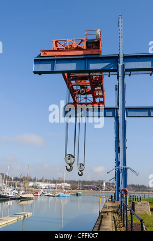 Grue en Rhu Marina Banque D'Images