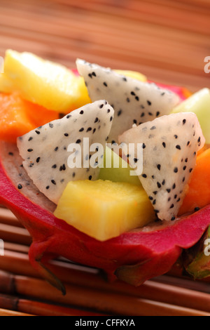 Dragonfruit salade tropicale closeup Banque D'Images