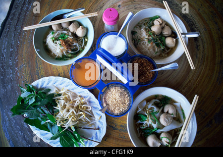 La Thaïlande, style Thai Noodles Banque D'Images