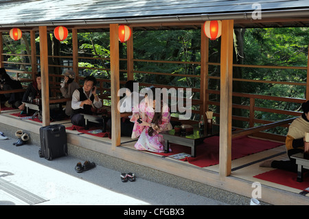 Le restaurant de style japonais dans le temple Kiyomizu-dera, Kyoto, Japon Banque D'Images