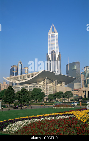 Chine, Shanghai, la Place du Peuple Banque D'Images
