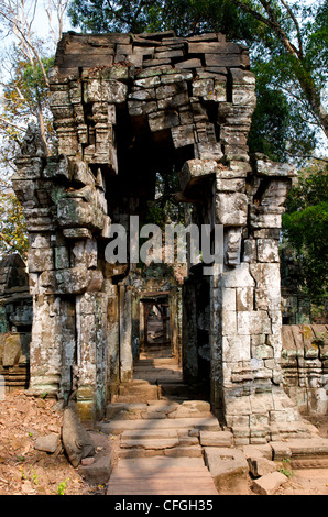 Prasat Krahom (Temple Rouge), Koh Ker, province de Preah Vihear, le Cambodge Banque D'Images