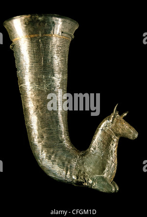 Rhyton corne de gazelle à potable protomé fin 6-4 100 BC Iran Perse Persan Achaemenian empire palace de Darius I à Suse Banque D'Images