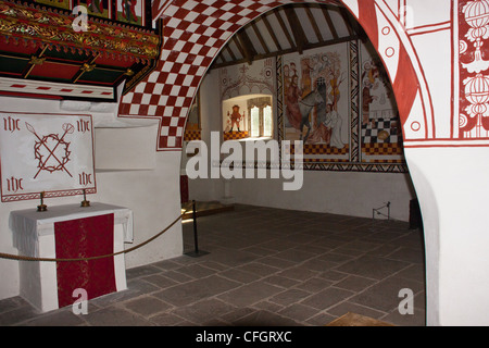 L'église de Saint Teilo construit autour de 1100ad avec 500yr old wall paintings, celte église catholique romaine. Banque D'Images