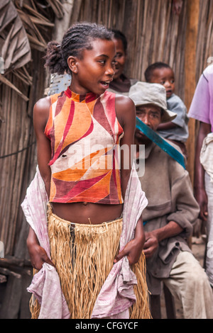 Les villageois Betsimisaraka le long du canal des Pangalanes, à l'est de Madagasar Banque D'Images