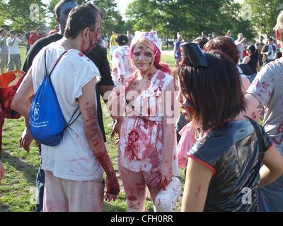 Annuel 2011 Crawl Zombie day, Brooklyn, New York Banque D'Images