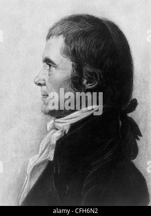 Portrait Vintage print de l'état américain et le juge John Marshall (1755 - 1835) - La quatrième-nous juge en chef (1801 - 1835). Banque D'Images