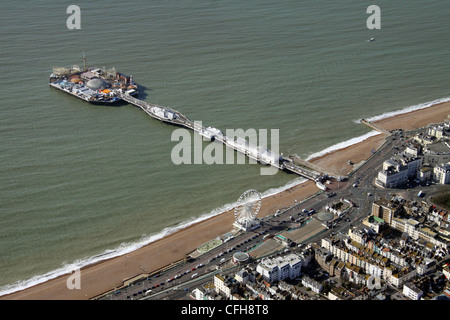 Vue aérienne de la jetée de Brighton, Sussex Banque D'Images