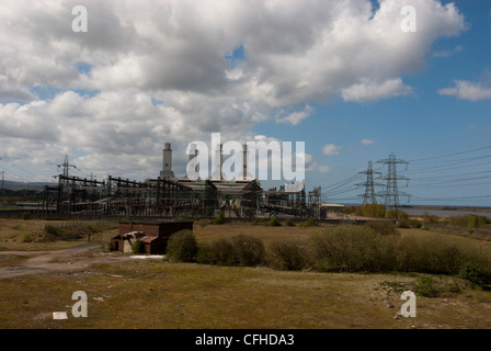 Centrale électrique au gaz à Connah's Quay dans le Nord du Pays de Galles Banque D'Images