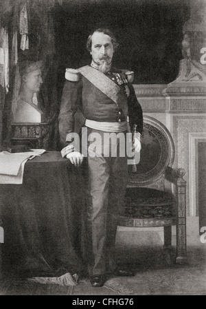 Louis-Napoléon Bonaparte, 1808 - 1873. Président de la Deuxième République et comme Napoléon III, roi du Second Empire français. Banque D'Images